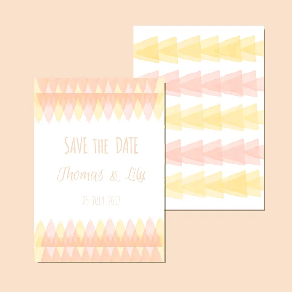 Set of 2 colorful save the date or invitation cards — Διανυσματικό Αρχείο