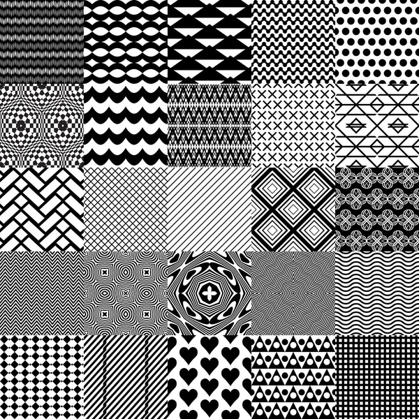 Ensemble de 9 différents motifs abstraits — Image vectorielle