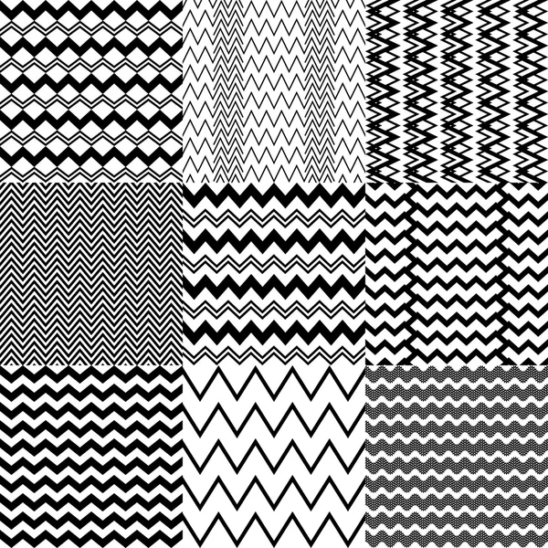 Ensemble de 9 différents motifs abstraits — Image vectorielle