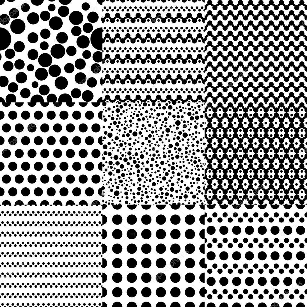 Set of 9 various abstract  pattern
