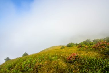 Dağlı dramatik bulutlar