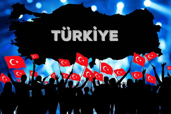 Bandera de Turquía, diseño de la bandera y estudio de presentación — Foto de Stock