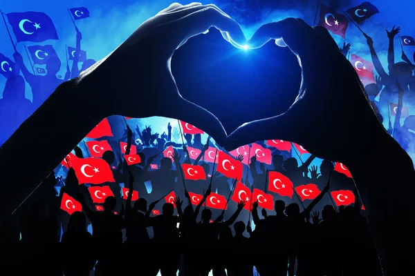 Turchia Bandiera, Bandiera progettazione e presentazione studio — Foto Stock