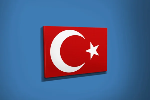 Turkije vlag, vlag ontwerp en presentatie studie — Stockfoto