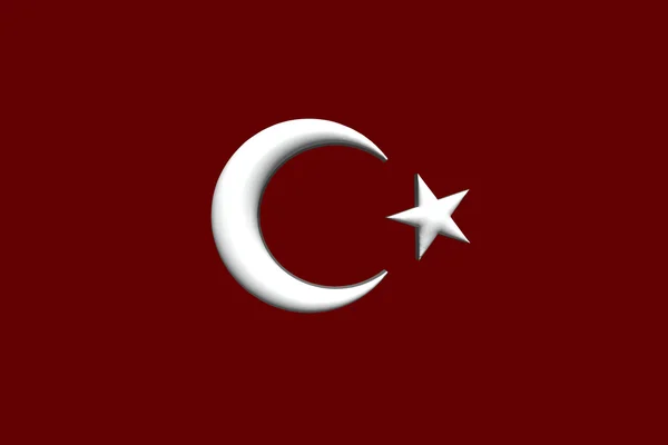 Turquia Bandeira, desenho da bandeira e estudo de apresentação — Fotografia de Stock