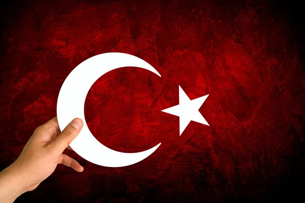터키 깃발, 깃발 디자인 및 프레 젠 테이 션 연구 — 스톡 사진