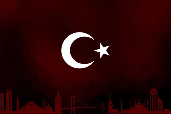 Turkey Flag, Flag design and presentation study — Stock Photo, Image