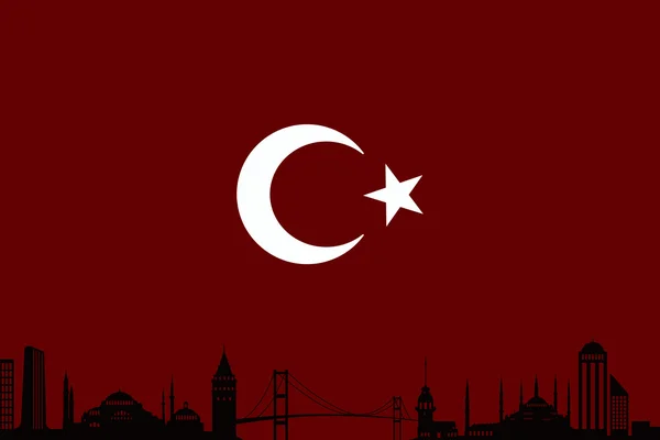 Turcia Steag, design steag și studiu de prezentare — Fotografie, imagine de stoc