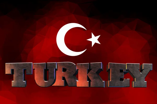 Turkse vlag, Turkse kaart Design — Stockfoto