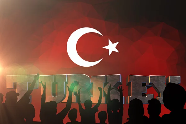 Turkish Flag, Turkish Map Design — Stock Photo, Image