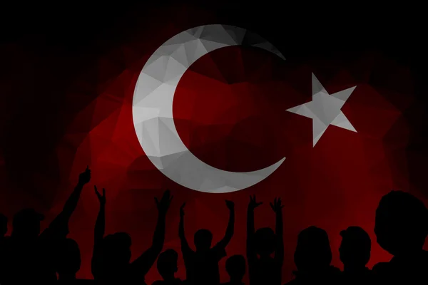 Steag turcesc, Design hartă turcească — Fotografie, imagine de stoc
