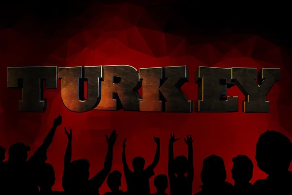 Török zászló, Török Térkép kialakítás — Stock Fotó