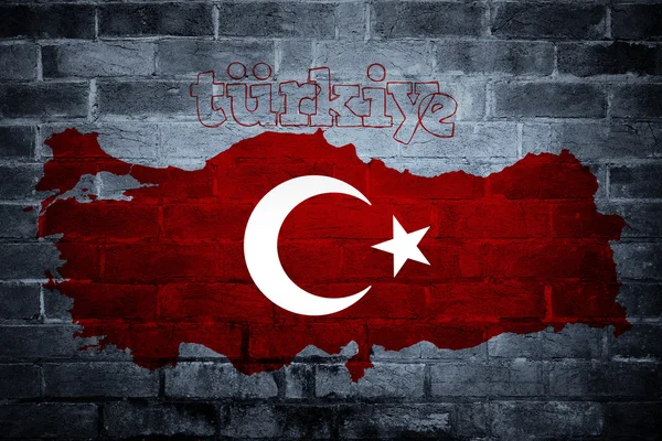 Bandera de Turquía, Diseño de mapa turco — Foto de Stock