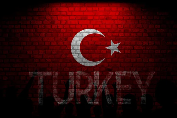 Steag turcesc, Design hartă turcească — Fotografie, imagine de stoc