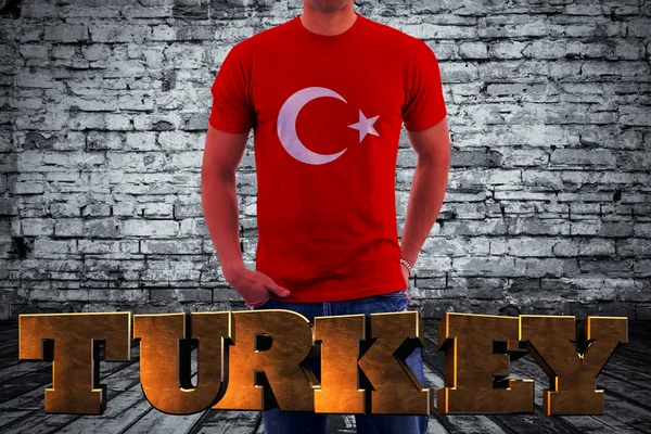 Turkse vlag, Turkse kaart Design — Stockfoto