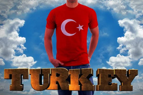 Турецький прапор, Турецька карту дизайн — стокове фото
