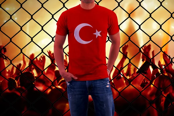 トルコの旗、トルコの地図デザイン — ストック写真