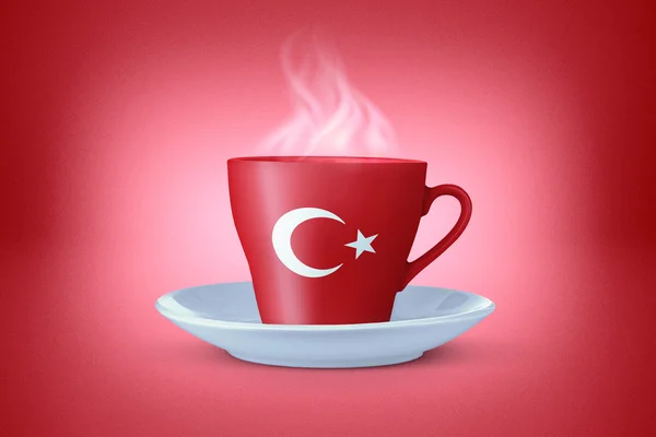 Turecká vlajka, turecká mapa, Design — Stock fotografie