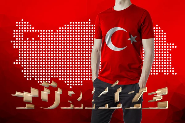 Türkische Flagge, Türkische Karte, Design — Stockfoto