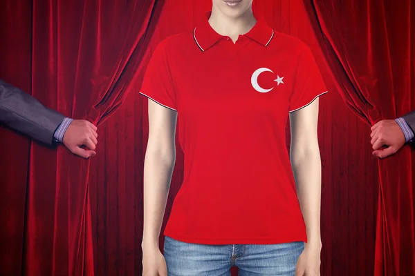 Τουρκική σημαία, τουρκικό χάρτη, μελέτη — Φωτογραφία Αρχείου