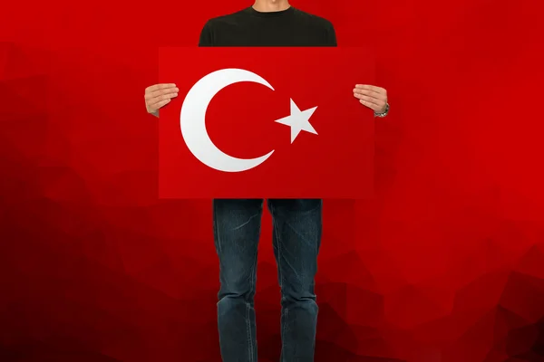 Türkische Flagge, Türkische Karte, Design — Stockfoto