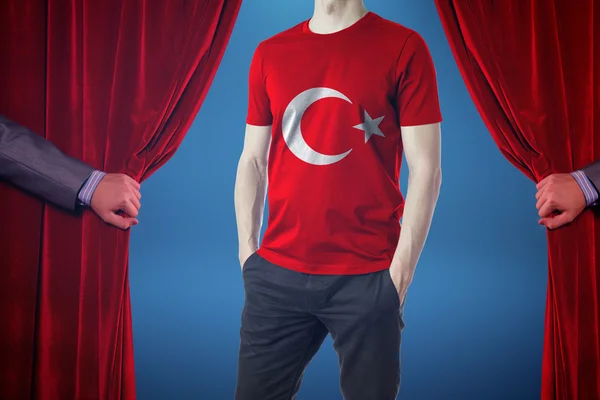 Flaga turecka, turecki mapę, projektowanie — Zdjęcie stockowe