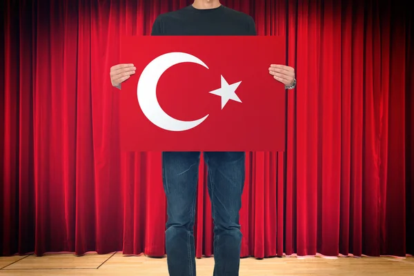 Bendera Turki, Peta Turki, Desain — Stok Foto