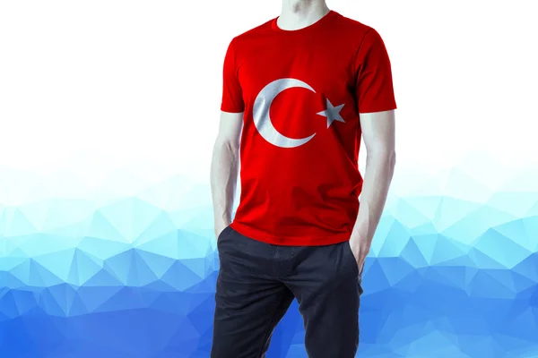 トルコの旗、トルコの地図デザインします。 — ストック写真