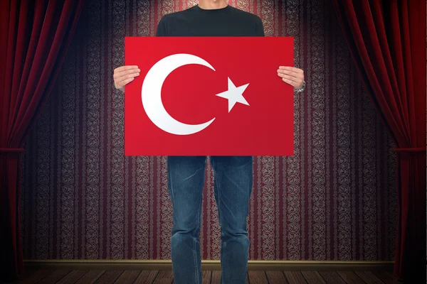 Bendera Turki, Peta Turki, Desain — Stok Foto