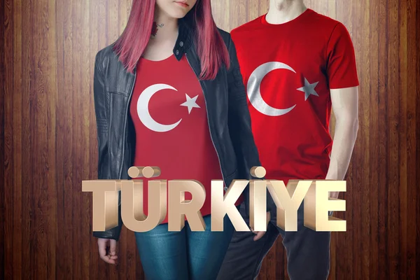 Drapeau turc, Carte turque, Conception — Photo