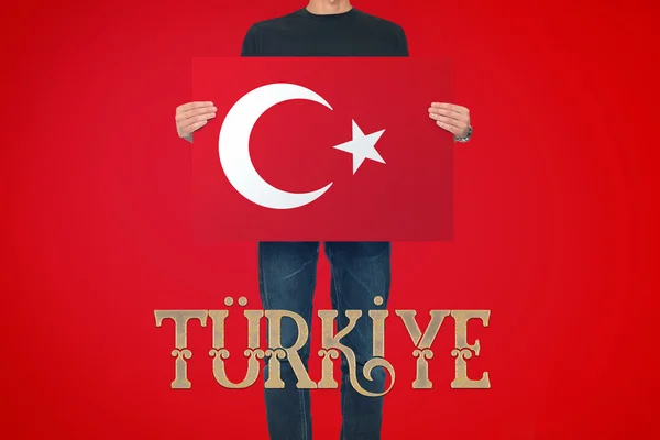 Turkse vlag, Turkse kaart, Design — Stockfoto