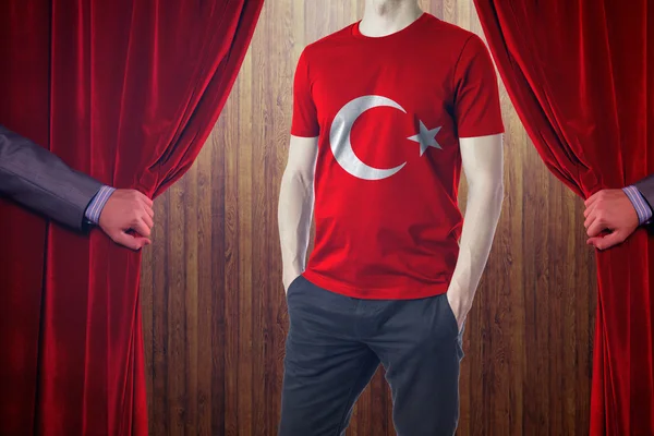 Flaga turecka, turecki mapę, projektowanie — Zdjęcie stockowe