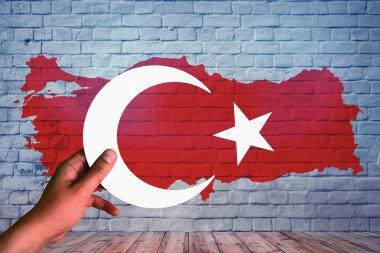 Türk bayrağı, Türk harita, Dizayn