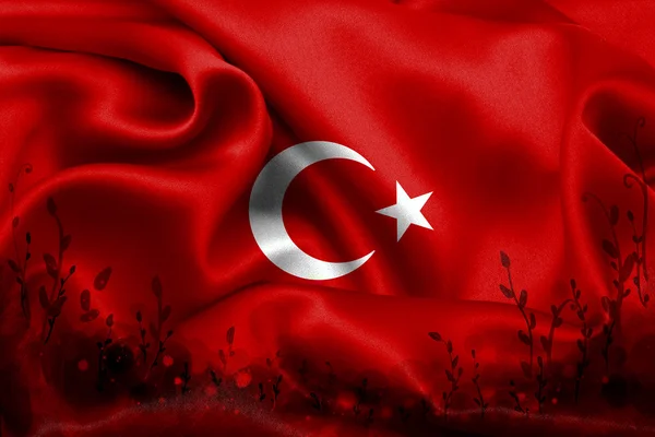 Török zászló, Török Térkép, Design — Stock Fotó
