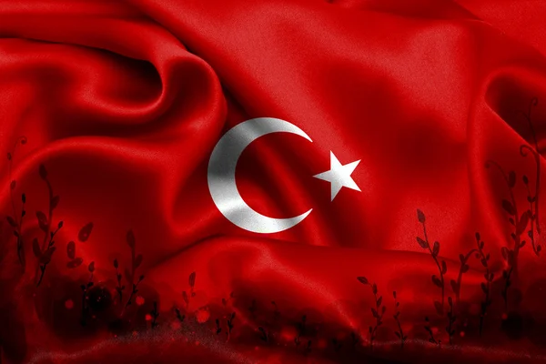 Türkische Flagge, Türkische Karte, Design — Stockfoto