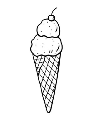 ice cream cone black and white clipart free vector eps cdr ai svg vector illustration graphic art