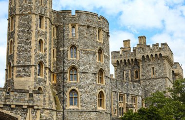 Windsor, İngiltere - 25 Mayıs 2016: Windsor Kalesi, Kral III. Edward Kulesi. 