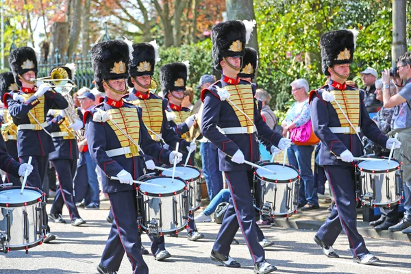 Sassenheim Netherlands April 2018 100 Years Bloemencorso Bollenstreek Flower Parade — стокове фото