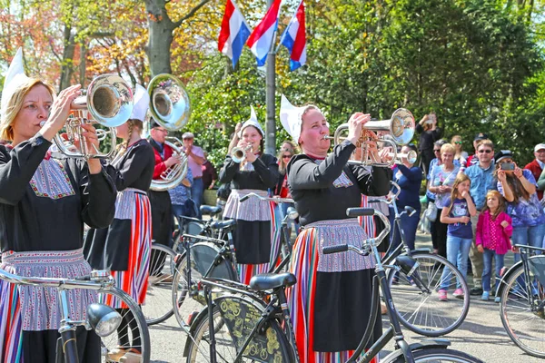 Sassenheim Nederland April 2018 100 Jaar Bloemencorso Bollenstreek Bloemenparade Traditionele — Stockfoto