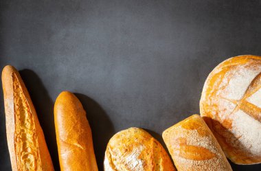 Metin için kopyalama alanı olan farklı ekmekler.