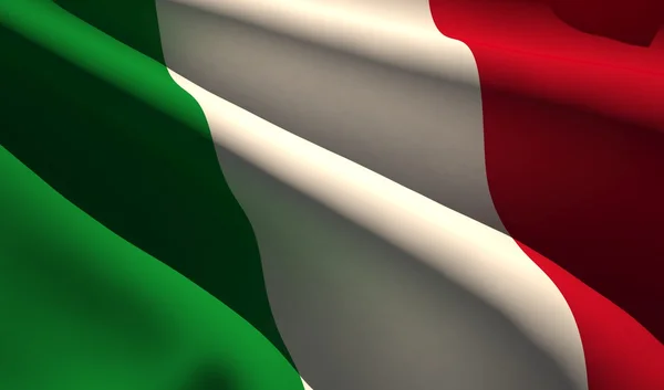 Italiaanse vlag geïsoleerd op wit — Stockfoto