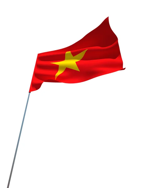Viet Nam bayrak sallıyor — Stok fotoğraf