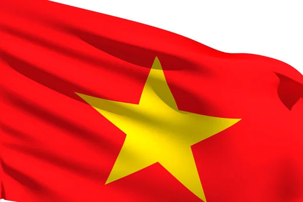 Flaga Wietnamu macha — Zdjęcie stockowe
