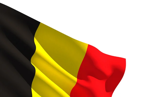 Belgium flag isolated on white — Stock Photo, Image