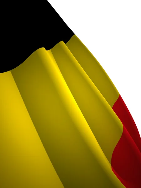 Belgium flag isolated on white — Stock Photo, Image