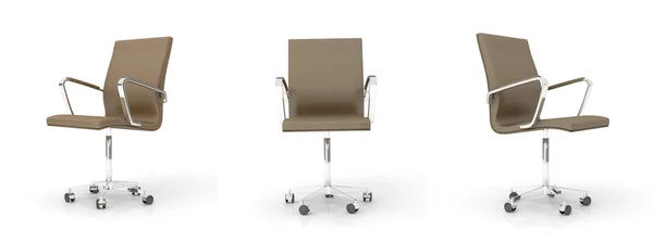 Cadeira de escritório marrom — Fotografia de Stock