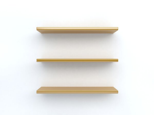 Пустая деревянная полка
