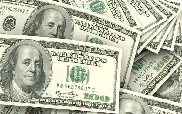 Dollars pile as background — Stock Photo, Image