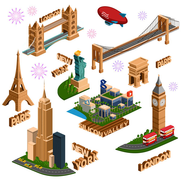 Знаменитый набор зданий
