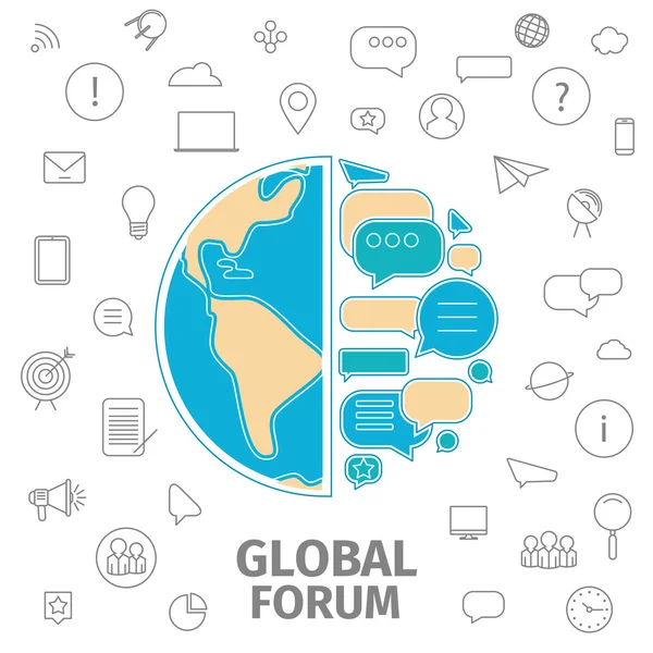 Globalne Forum koncepcji — Wektor stockowy
